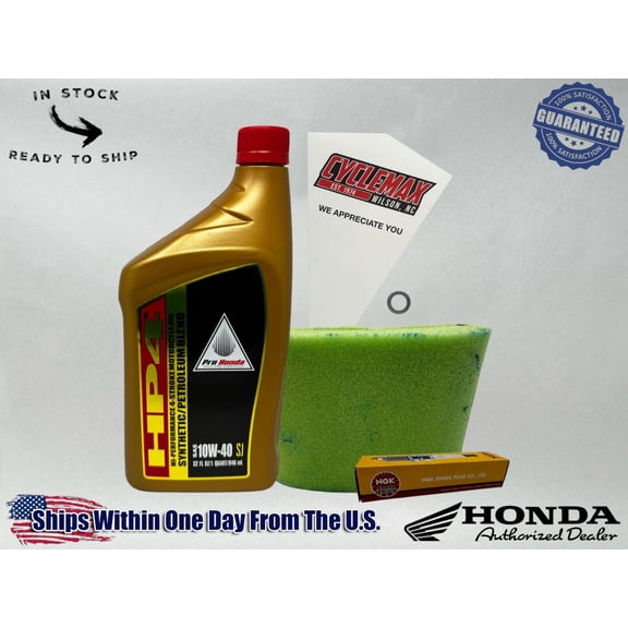 Cyclemax Semi Synthetic Tune Up Kit fits 2012-2024 Honda TRX90X with Spark Plug