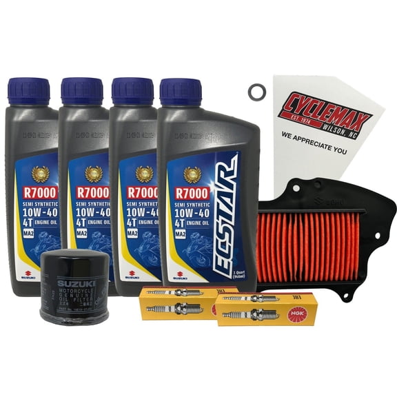 Cyclemax Semi-Synthetic Tune Up Kit w/ Spark Plugs fits 2013-2019 Suzuki VL-1500