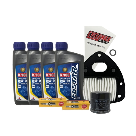 Cyclemax Semi-Synthetic Tune Up Kit w/ Spark Plugs fits 2019-2022 Suzuki VL-800