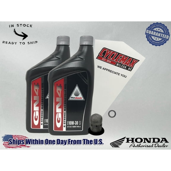 Cyclemax Standard 10W-30 Oil Change Kit fits 2003-2024 Honda Ruckus