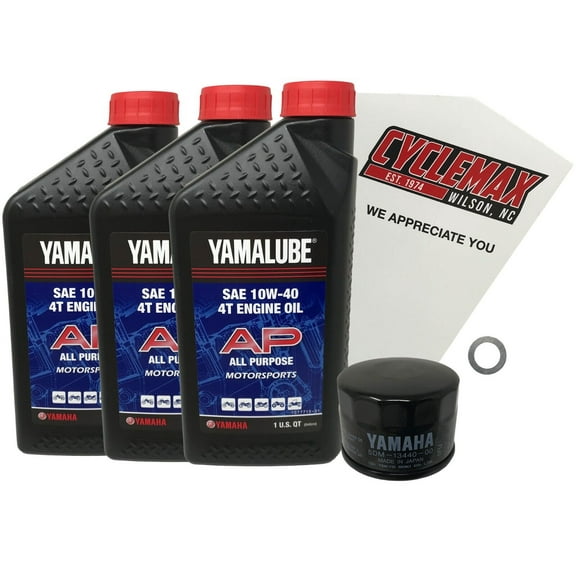 Cyclemax Standard 10W-40 Oil Change Kit fits 2001-2005 Yamaha Raptor 660R