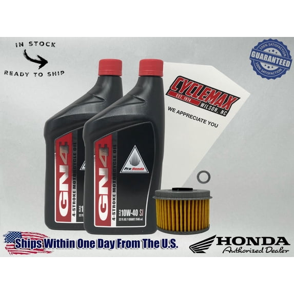 Cyclemax Standard 10W-40 Oil Change Kit fits 2017-2021 Honda Rebel 300 CMX300