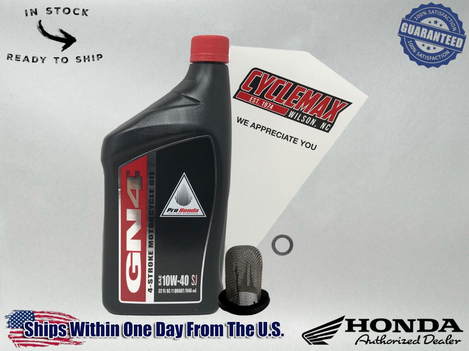 Cyclemax Standard 10W-40 Oil Change Kit fits 2022-2024 Honda NAVI