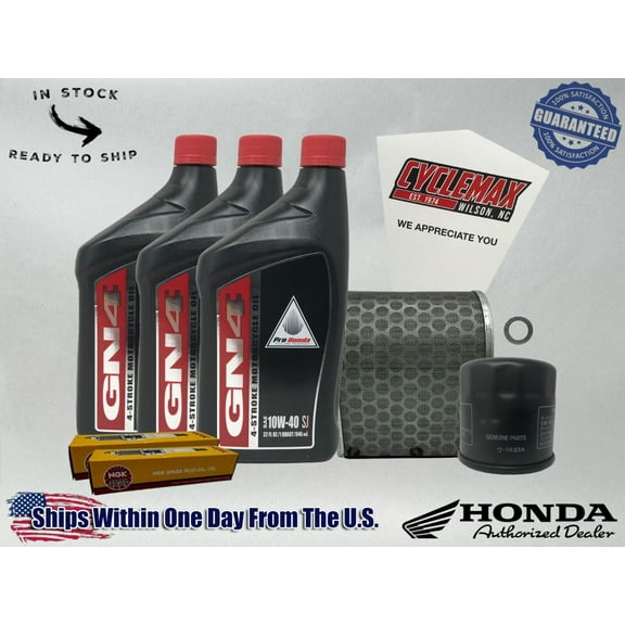 Cyclemax Standard 10W-40 Tune Up Kit fits 2019-2024 Honda CB500F w/ Spark Plugs