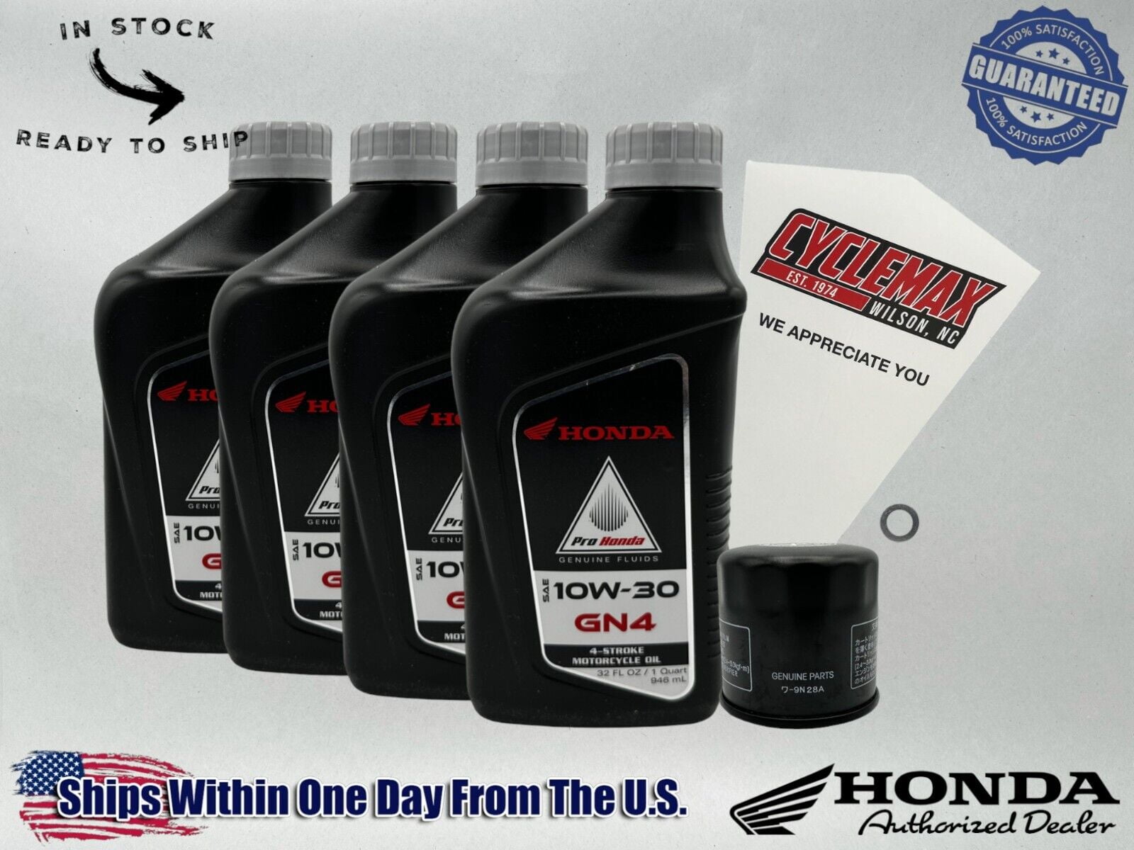 Cyclemax Standard GN4 10W-30 Oil Change Kit fits 2018-2024 Honda CB1000R