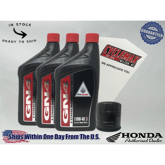 Cyclemax Standard GN4 10W-40 Oil Change Kit compatible with 2019-2025 Honda CB500F