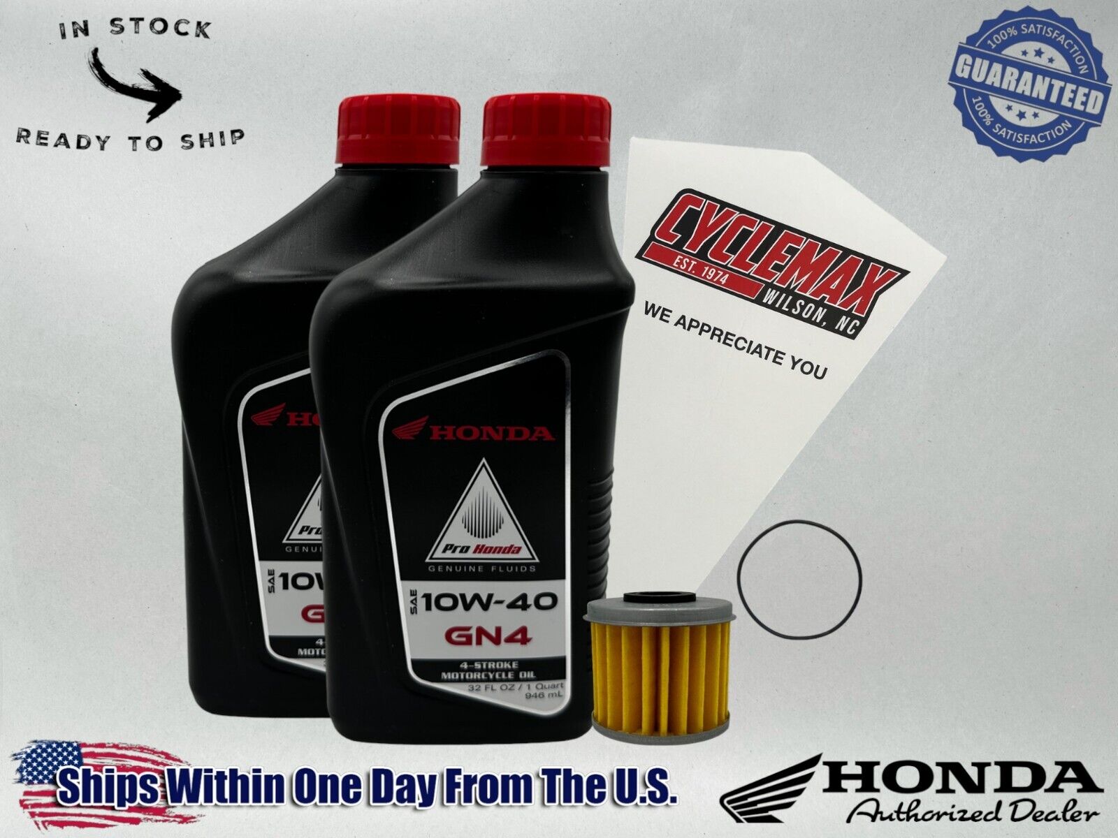 Cyclemax Standard GN4 10W-40 Oil Change Kit fits 2021-2024 Honda CRF450R