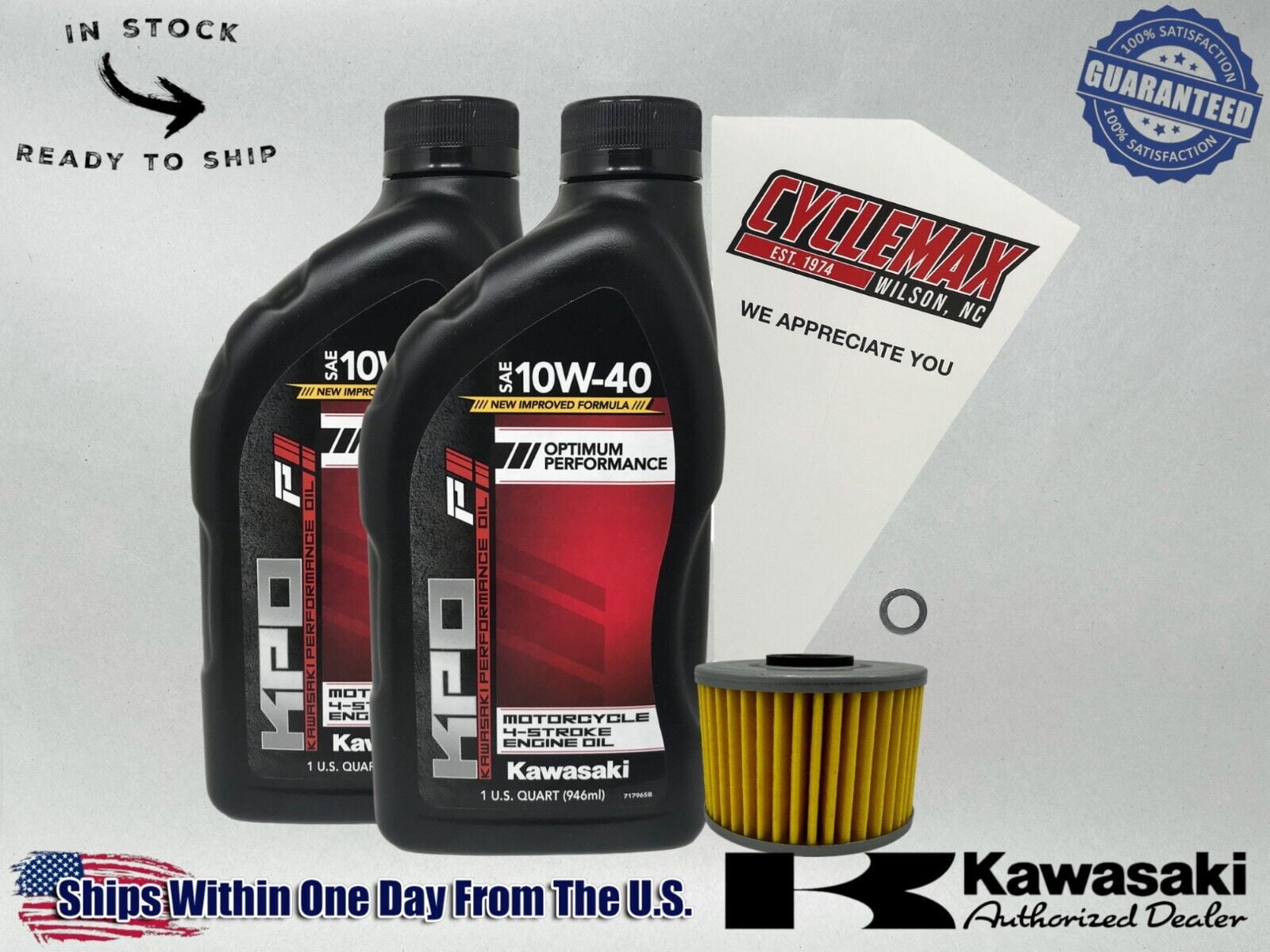 Cyclemax Standard KPO Oil Change Kit fits 2002-2025 Kawasaki KLX110