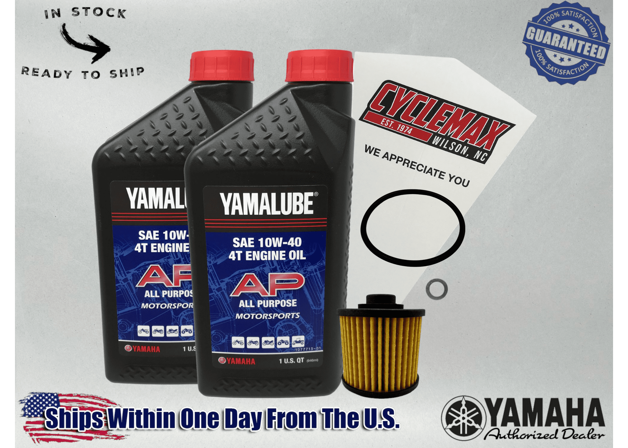 Cyclemax Standard Yamalube Oil Change Kit fits 2008-2024 Yamaha V STAR 250