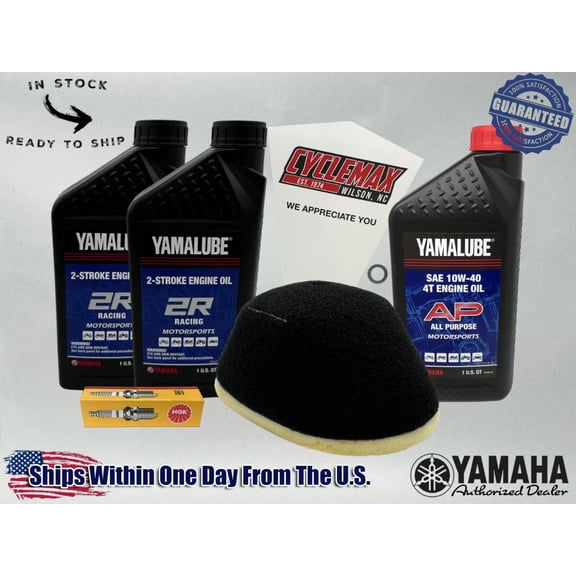 Cyclemax Yamalube 2R 2Stroke Premix Oil TuneUp Kit 1988-2006 Yamaha BLASTER 200