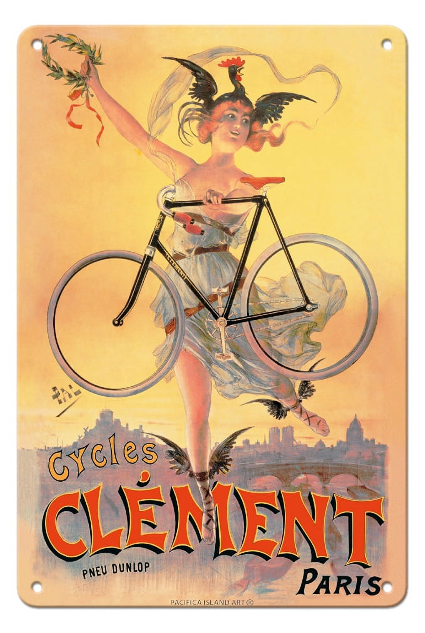 Poster Vintage Vélo/Cycles Clément Réf200 – Afficine HQ 40x60cm – Neuve