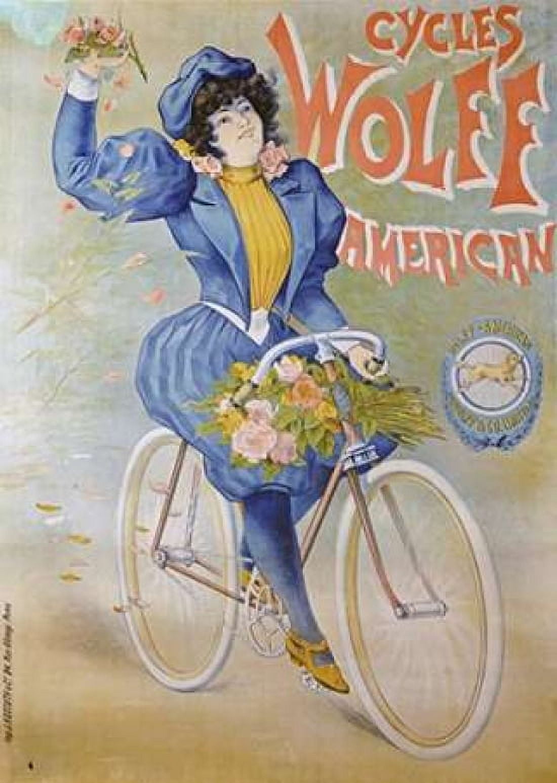 Cycles Wolff American Canvas Art - Unknown (20 x 28)