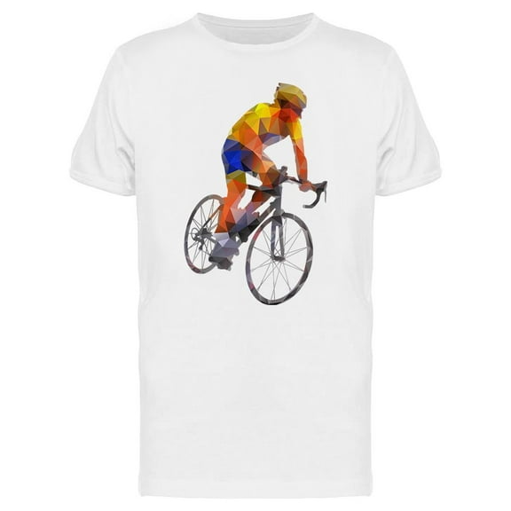 Cycling Abstract Design T-Shirt Men -Image by Shutterstock, Male Small