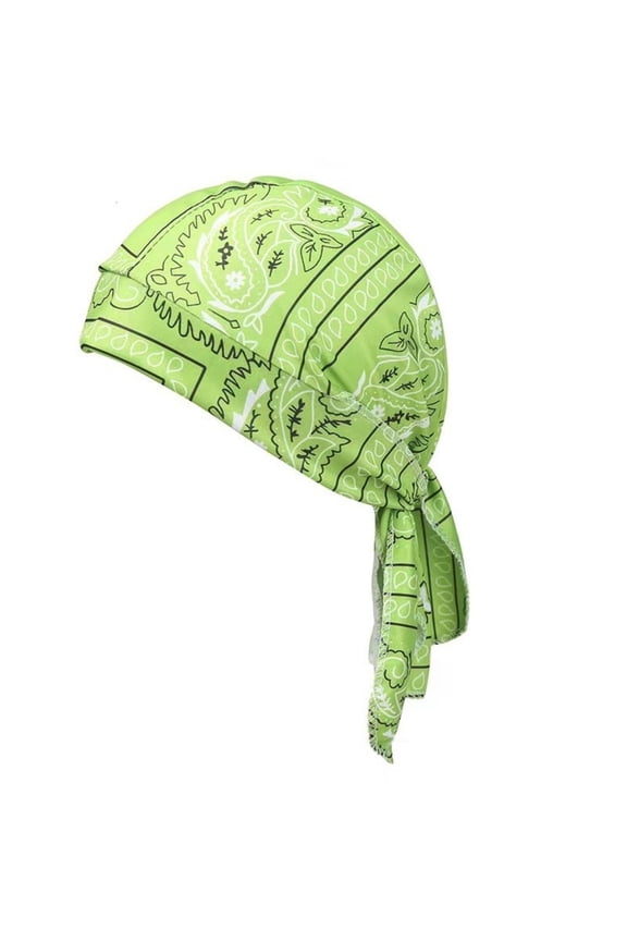 Cycling Caps Helmet Liner Doo Rag Motorcycle Bandana Hat Sweat Liner Skull Caps Dew Rags for Men and Women Light Green One Size