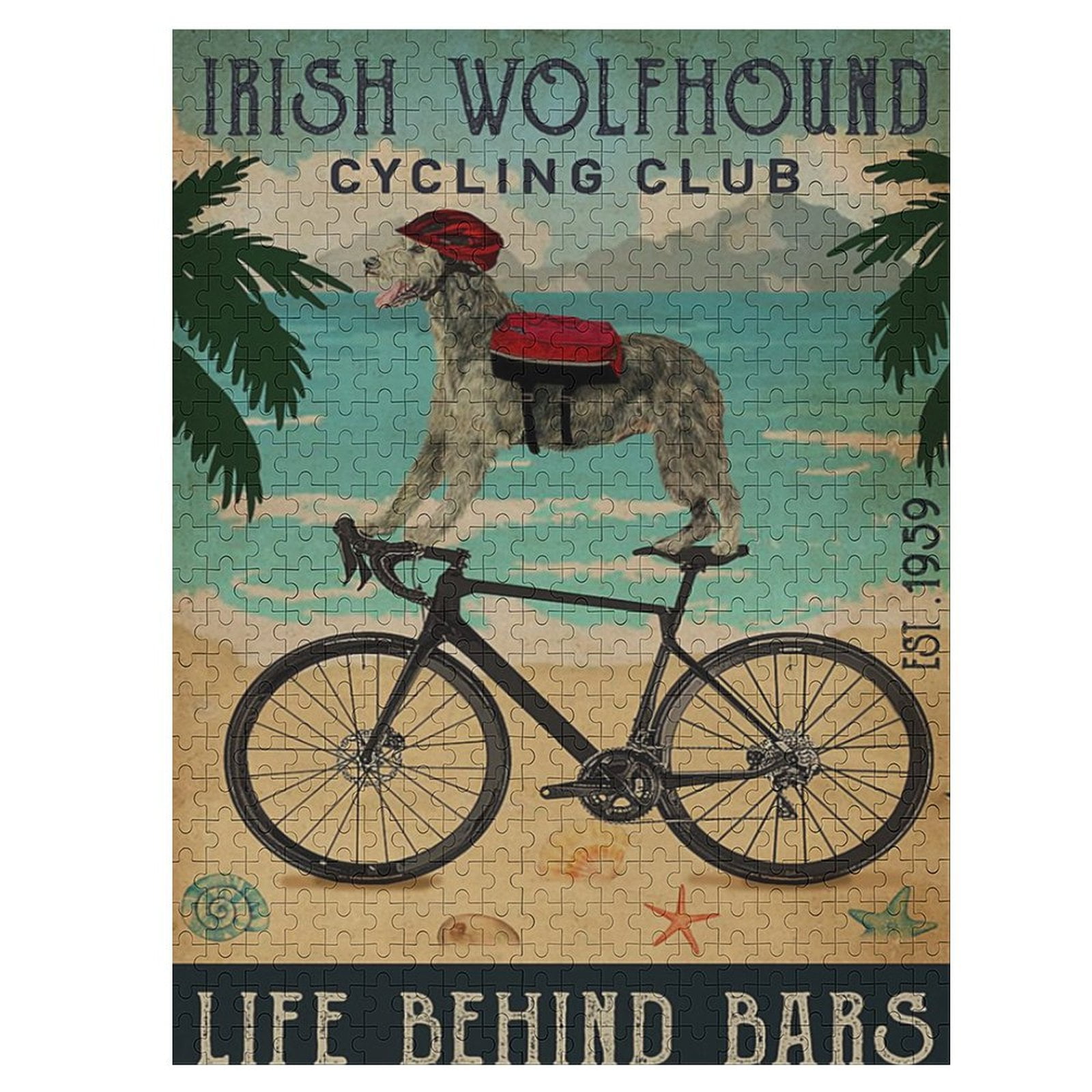 Cycling Club Irish Wolfhound Jigsaw Puzzles Adults 300 Piece Family