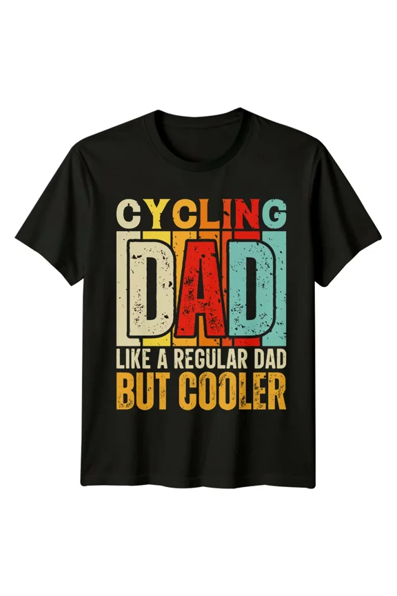 Cycling Dad Like A Regular Dad But Cooler Mens T-Shirt Fathers Day