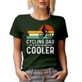 thumbnail image 1 of Cycling Dad Like a Regular Dad but Cooler - Retro Bicyclist or Biker, Father's Day, Military Green T-Shirt, 3XL, 1 of 5