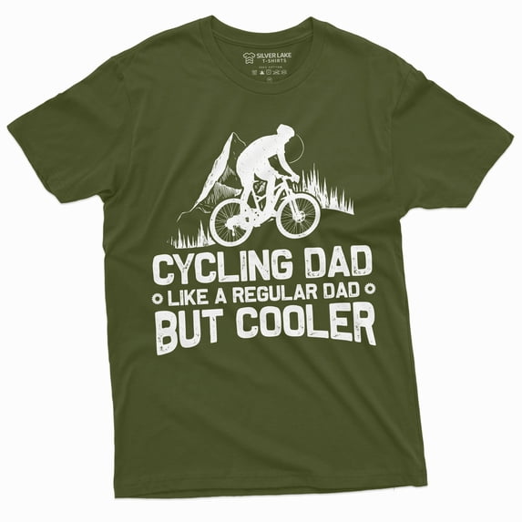 Cycling Dad T-Shirt Biker Father'S Day Father Sports T-Shirt Cool Dad Gift Idea Mens Tee (Large Military Green)