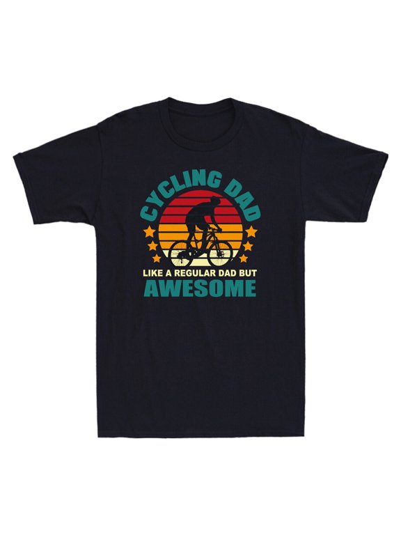 Cycling Dad T-Shirt Funny Bike & Cyclist Mountain Road Father's Day Gift Men Top