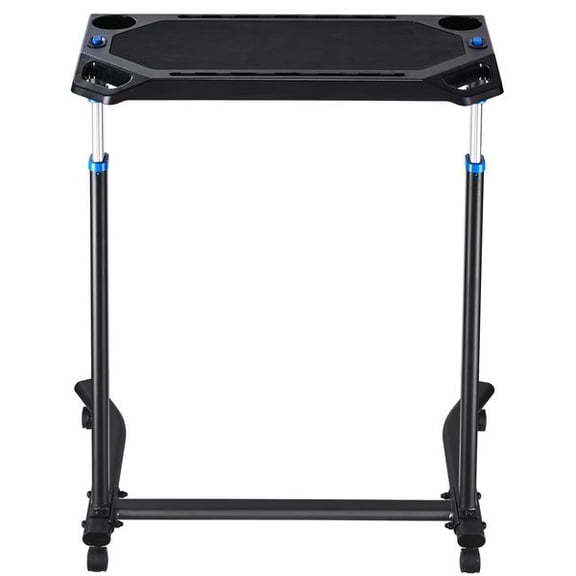 Cycling Desk, Mobile Foldable Multi-Functional Bike Trainer & Treadmill Desk with Lockable Wheels, Non-Slip Multi-Slot Bike Trainer Fitness Desk with Handle Bar, Fit for Home Office Exercise