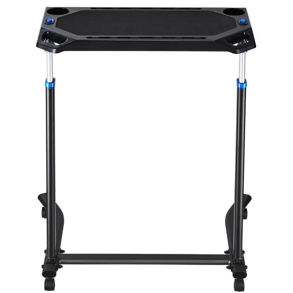 Cycling Desk, Mobile Foldable Multi-Functional Bike Trainer & Treadmill Desk with Lockable Wheels, Non-Slip Multi-Slot Bike Trainer Fitness Desk with Handle Bar, Fit for Home Office Exercise