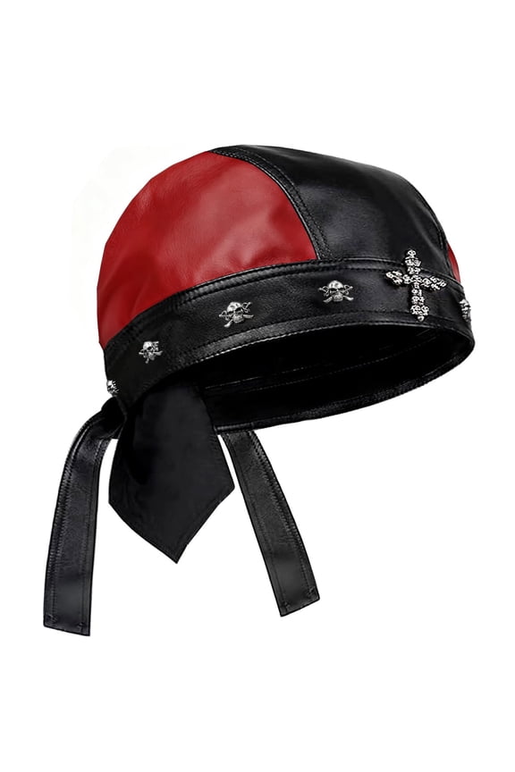 Cycling Doo Rags Cross Cap Biker Bandana Rivet Do Rag Hat for Men/Women Adjustable