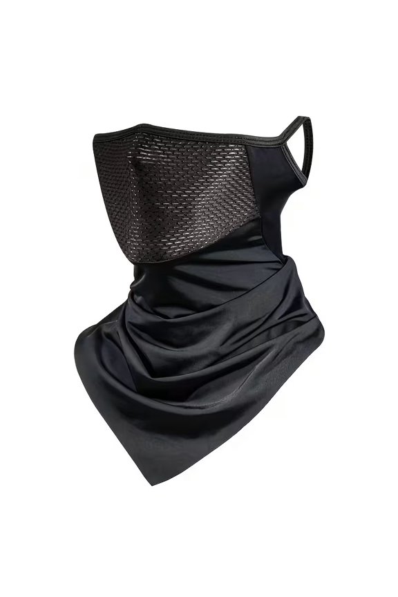 Cycling Face Mask Neck Gaiter for Men Women Ice Silky Fiber Breathable Summer Running Head Cover with Ear Loop Bandana for Outdoor Sports Fishing Hiking