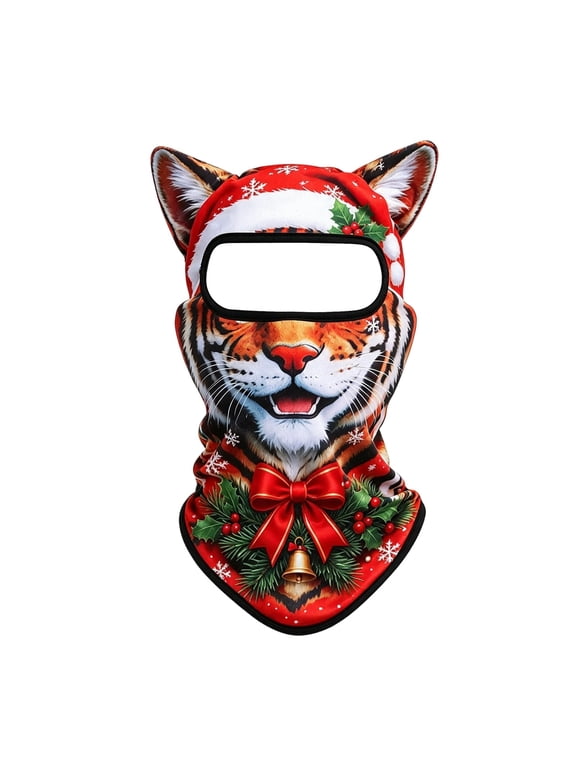 Cycling Face Mask with Tiger Print, Breathable Head Cover Built for Winter Riding, Sweat Absorbing Shield for Men and Women on Cold Open Roads and Long Rides, for Outdoor Days