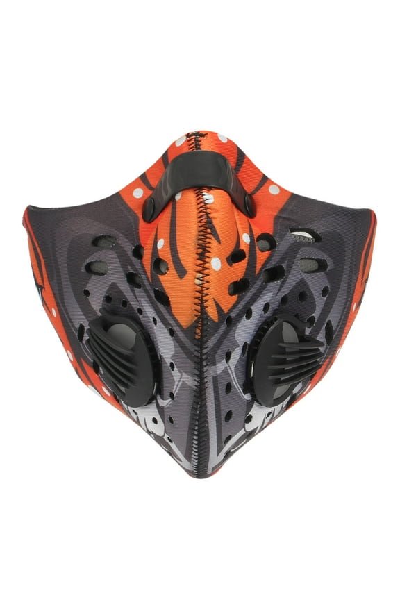 Cycling Face Mask with Active Carbon Filter with Breathing Valve for Outdoor Sports , Cycling,Camping Travel Orange Color