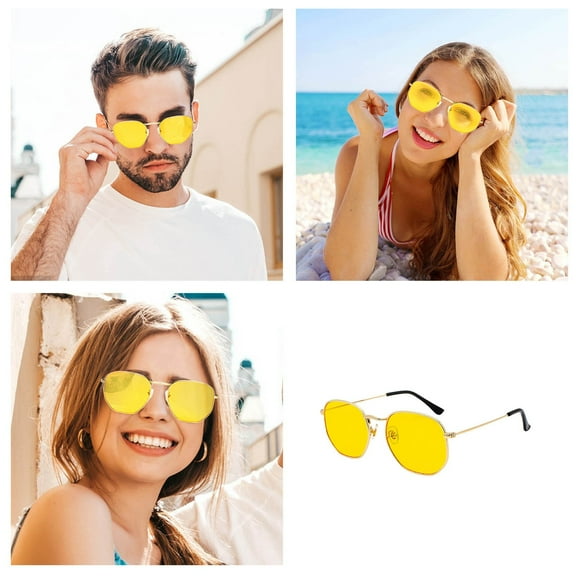 Cycling Glasses Stylish Polygon Sunglasses Lightweight Metal Frame for Men and Women Fashionable Eyewear for Outdoor Activities and Sports