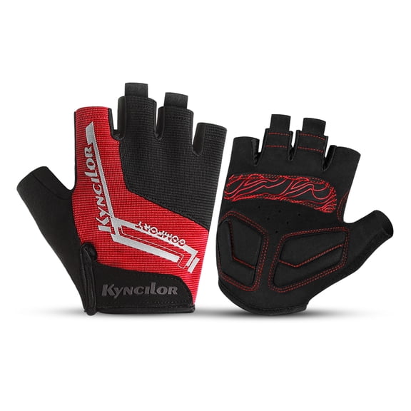Cycling Gloves Bike Gloves for Men Women, Anti-Slip Shock-Absorbing Pad, Light Weight Half Finger Bicycle Biking Gloves for Cycling, Workout, Gym, Training, Dirt Bike, Mountain Bike