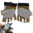 thumbnail image 1 of Cycling Gloves Padded Half Finger MTB Bike Bicycle Glove Sports Strap M-L Brown, 1 of 6