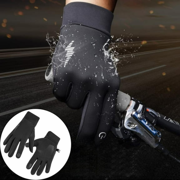 Cycling Gloves Skeleton Running Biking Workout Racing for Men Women - Windproof Waterproof for Driving, L