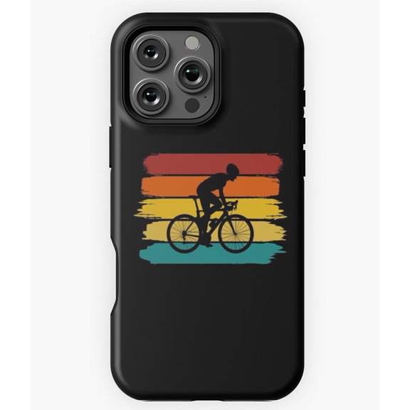 Cycling Gravel Biking Retro Brushed Phone Case for iPhone 16 15 14 13 12 11 Pro Max