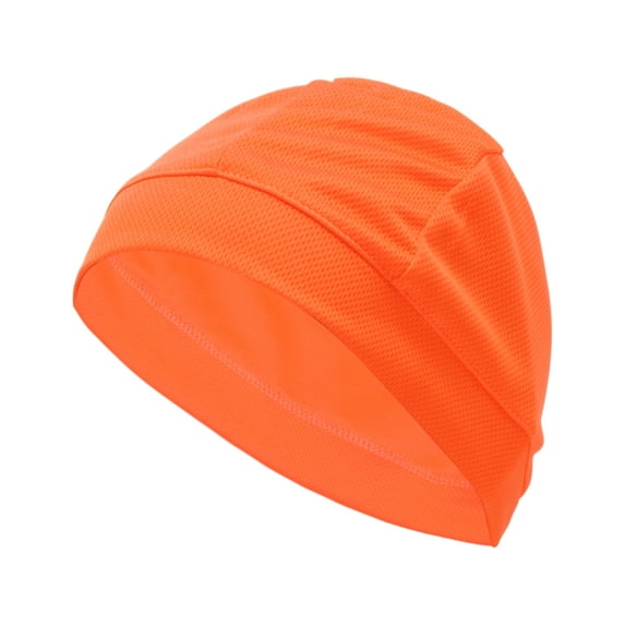 Cycling Hat Sweat Wicking, Breathable Helmet Liner Baiku Silk Mesh Fabric Fluorescent Orange 29x14cm/11.42"x5.51" 1 Pcs
