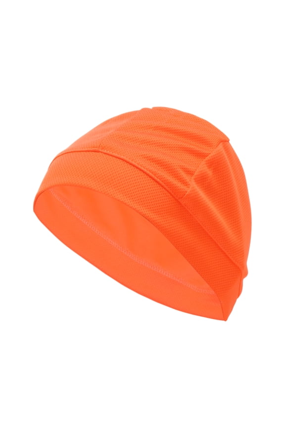 Cycling Hat Sweat Wicking, Breathable Helmet Liner Baiku Silk Mesh Fabric Fluorescent Orange 29x14cm/11.42"x5.51" 1 Pcs