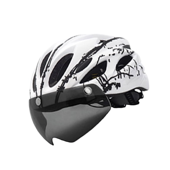 Cycling Helmets with LED Light & Goggles Bicycles Safety Cap Light Weight Bike Helmets Outdoor Cycling Accessory