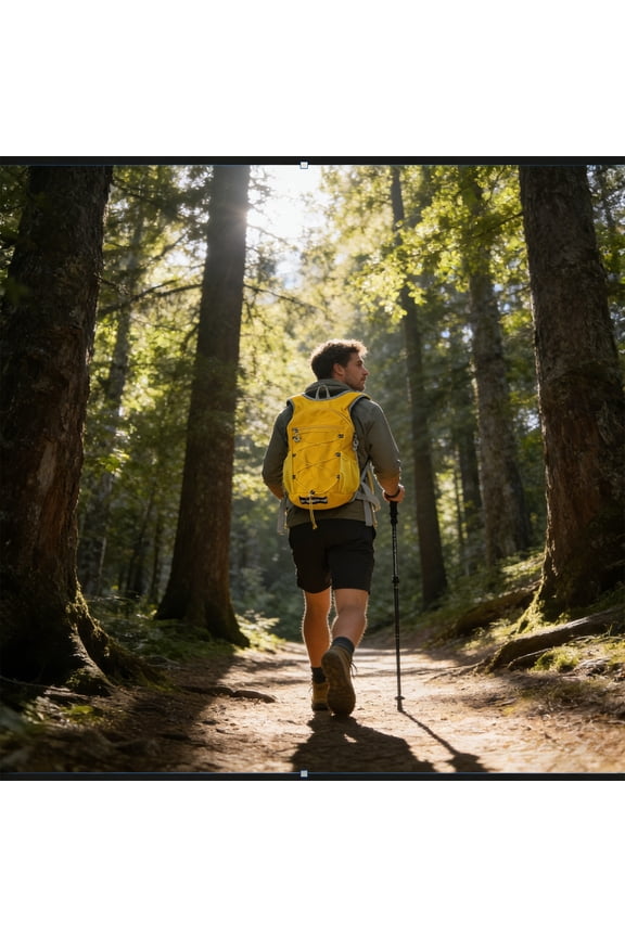 Cycling Hiking Backpack 20L Waterproof Lightweight Daypack for Men Women | High-Density Nylon | Ergonomic Padded Straps | Reflective Safety | Outdoor Travel Camping Fishing | Yellow Black Purple