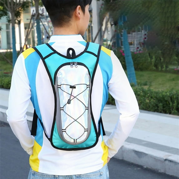 Cycling Hydration Backpack, Nylon Waterproof, Large Capacity Drawstring Design, Unisex for Outdoor Hiking Sports, Multiple Colors