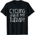 thumbnail image 1 of Cycling Is My Therapy - Bicycle Design T-Shirt, 1 of 4