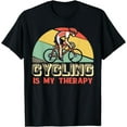 thumbnail image 1 of Cycling Is My Therapy Funny Bicycle Bike Cyclists Cycle Mens T-Shirt, 1 of 4