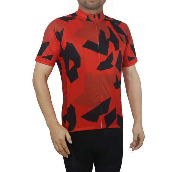 Cycling Jersey Bicycle Shirt Bike Top Clothes Road Ride Gear Cycle Wear Short Sleeve Red Camo