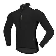 Cycling Jersey Bike Cycle Long Sleeves Jersey Jacket Comfortable Shirts shirt for Men Women Outdoor Sports Road Biking Black L