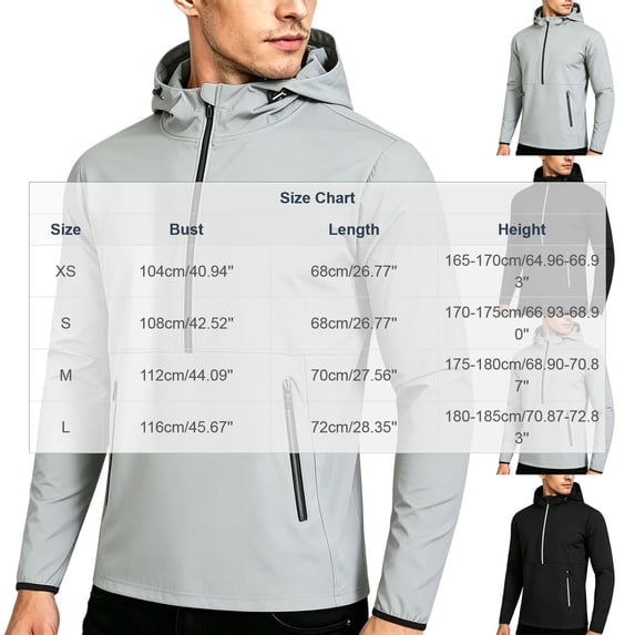 Cycling Jersey Men Long Sleeve Quarter Zip Up Pullover Hoodie with Pockets Windbreaker Jacket Dad Gifts
