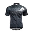 thumbnail image 1 of Cycling Jersey Men Mountain Bike Jersey Mens with 3 Rear Pockets Cycle Tops Full Zipper Bicycle Clothing Wear Gray M, 1 of 8