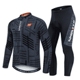 thumbnail image 1 of Cycling Jersey Men Set Long Sleeve Bicycle Shirts and Pants Cycle Clothing Gear Gray XXL, 1 of 11