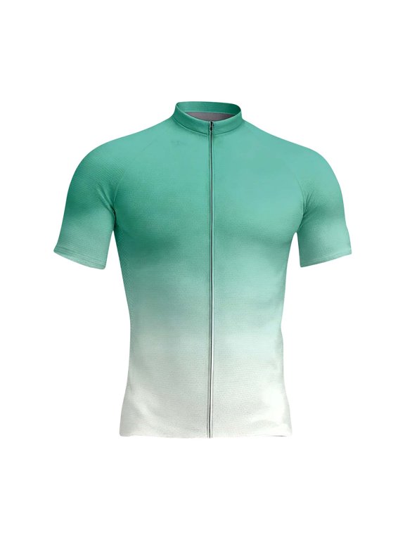 Cycling Jersey Mens Bike Shirt Short Sleeve Gradient Color Series