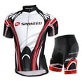 thumbnail image 1 of Cycling Jersey Set Mens Biking Shorts and Shirts Road Riding  Bike Clothes for Men Red L, 1 of 9