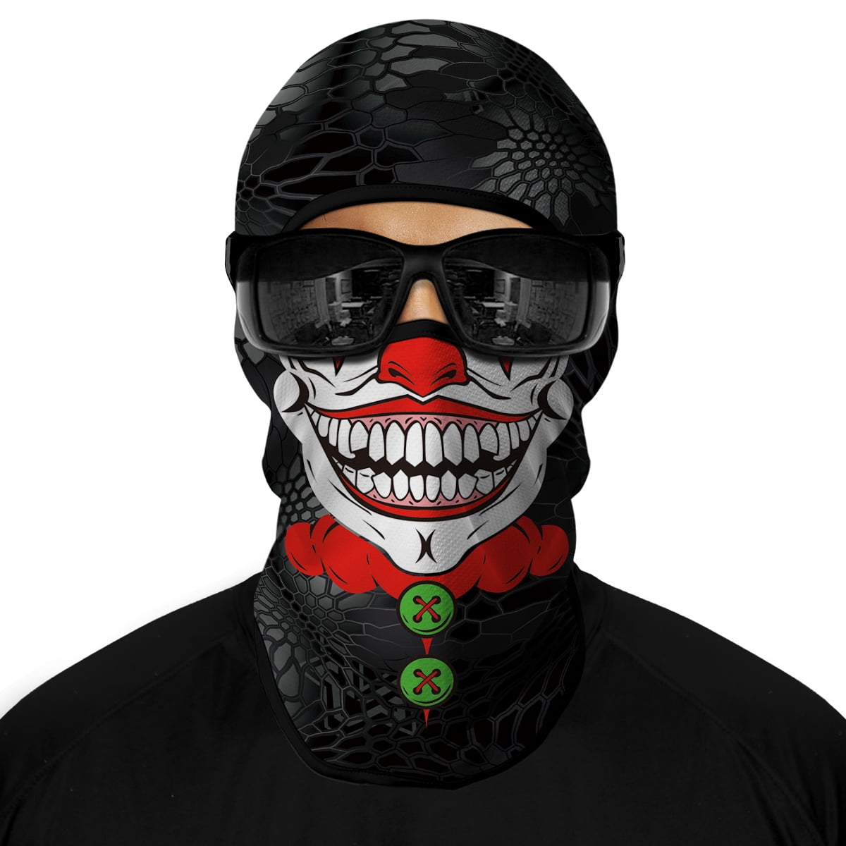 Cycling Mask Full Face Motorcycle Sun Protection Helmet Lining Summer Breathable, Skull Halloween Men's Head cover Balaclava