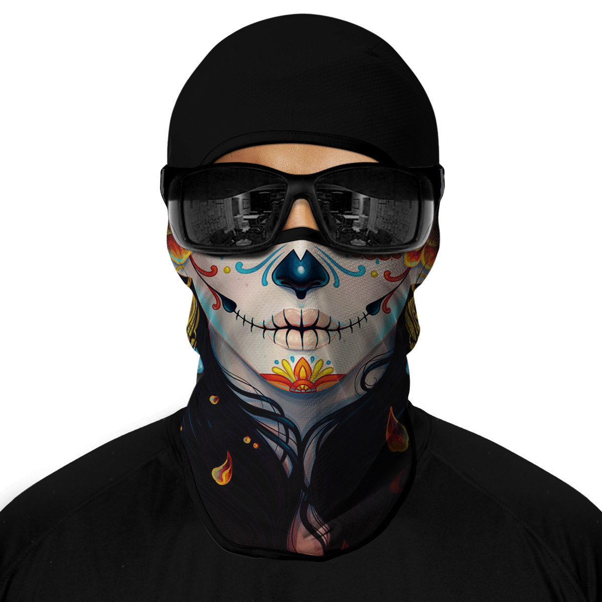 Cycling Mask Full Face Motorcycle Sun Protection Helmet Lining Summer Breathable, Skull Halloween Men's Head cover Balaclava